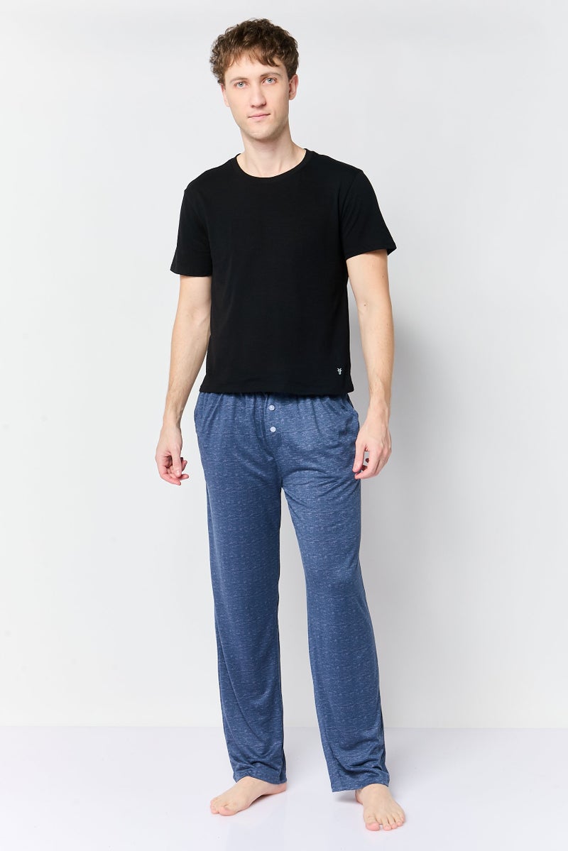 Frye Men Heather Pull On Sleepwear Pants, Blue - Image 3